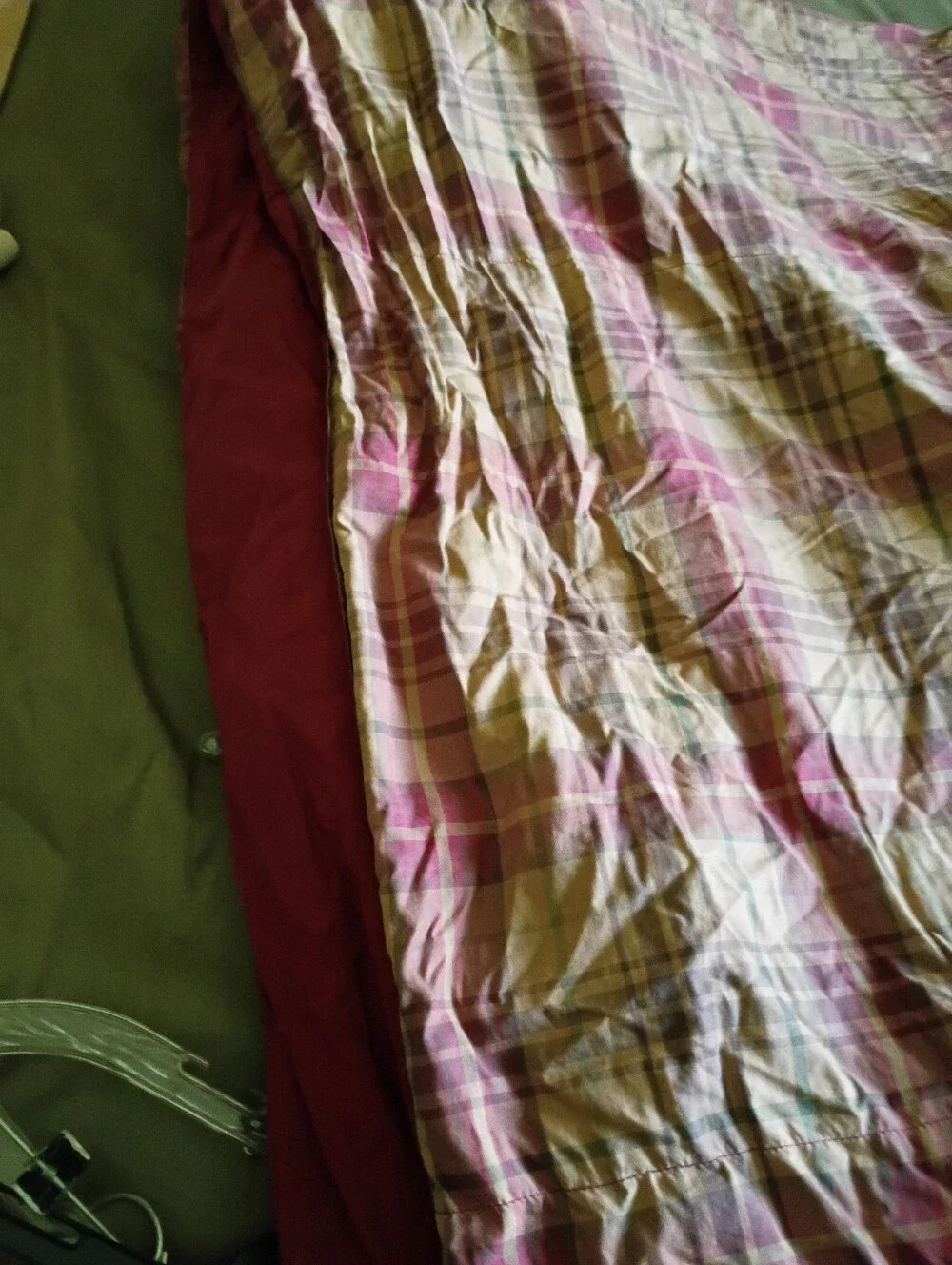 Vintage Ralph Lauren Red Green Plaid Comforter Bedspread Blanket Twin Size Y2K